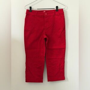St. John's Bay Red Women's Pants with White Trim